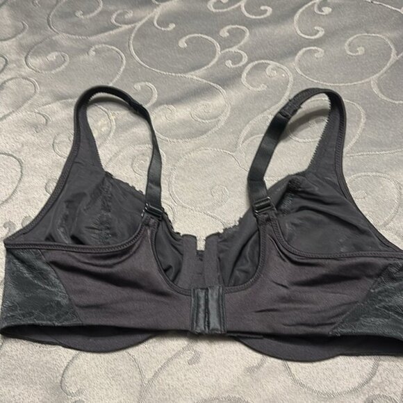 Bali womens blackwiredno padding lace floral print size 36D - Picture 4 of 7